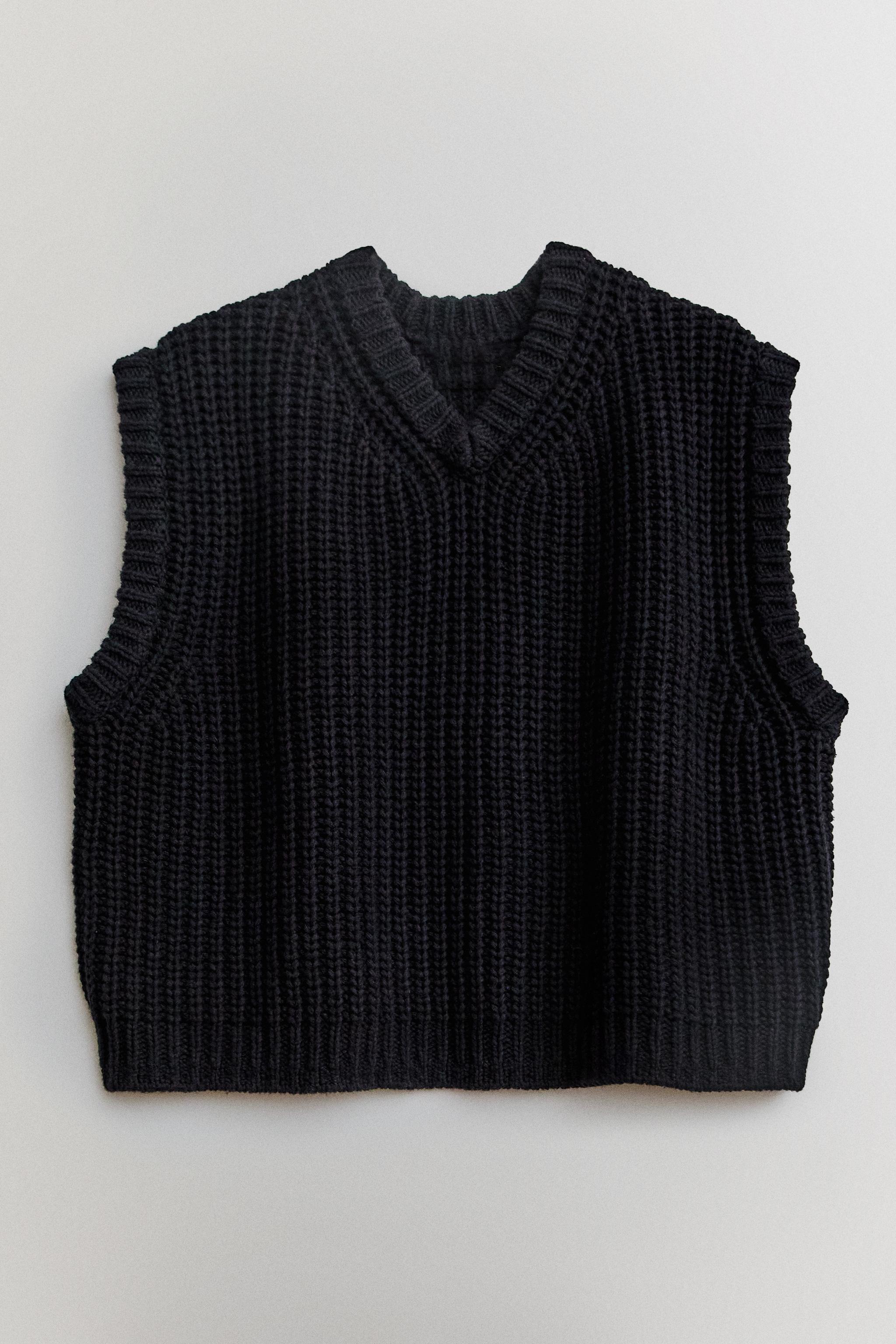 VESTE SANS MANCHES EN MAILLE